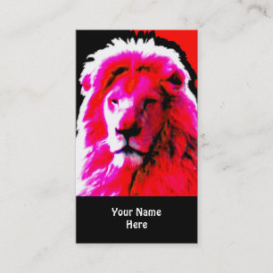 Cartão de visita rosa-do-leão