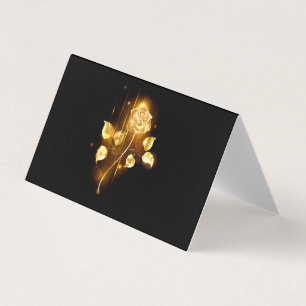 Cartão De Visita Rosa do ouro ( rosa dourado )