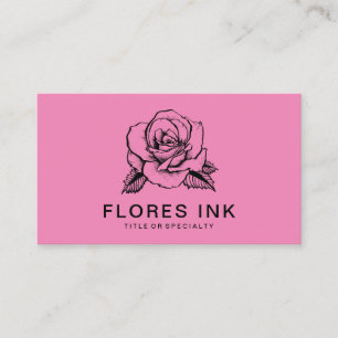 Cartão De Visita rosa do rosa