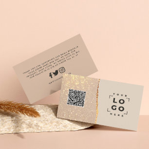 Cartão De Visita Rosa dourado brilho preto rosa obrigado moderno ro