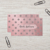 Rosa Dourado Brilho Rosa Glam Pontos Polka Moderno