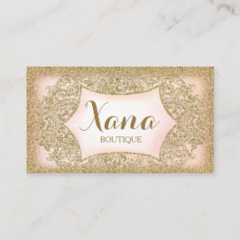Cartão De Visita Rosa Dourado Glam do brilho de 311 vintages