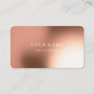 Cartão De Visita Rosa Dourado Moderno Minimalista Seda Metálico Bra