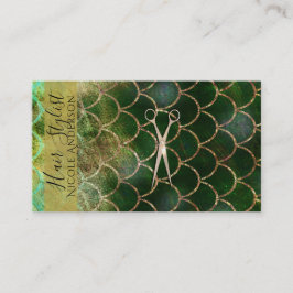 Cartão De Visita Rosa Dourado Rosa Dourado Verde Cabelo de Sereia E