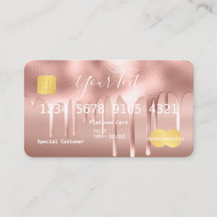 Cartão De Visita Rosa Dourado Seu Texto (Makeup) Crédito de Dissip