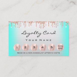 Cartão De Visita Rosa Estheticista Eyelash de Lealdade 6