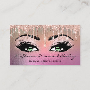Cartão De Visita Rosa Eyelash do Artista Makeup
