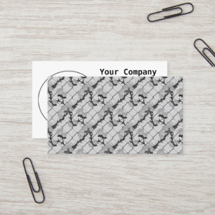 Cartão De Visita Rosa Fantasma Subindo uma Cerca de Corrente com Ví