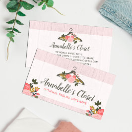 Cartão De Visita Rosa Floral Cabelo do Cabelo da Moda Boutique