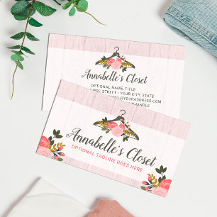 Cartão De Visita Rosa Floral Cabelo do Cabelo da Moda Boutique