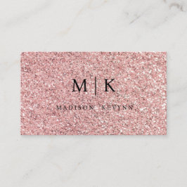 Cartão De Visita Rosa Glitter
