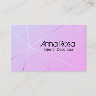 Cartão De Visita *~* Rosa Gold Foil Azul Cor-de-rosa - moderna Geom