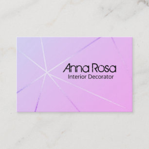 Cartão De Visita *~* Rosa Gold Foil Azul Cor-de-rosa moderna Geomét