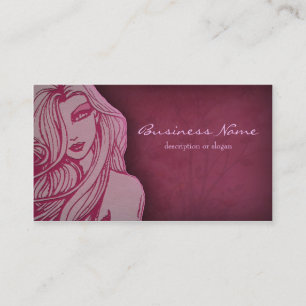 Cartão de Visita Rosa Intenso Mulher Bonita