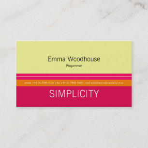 Cartão De Visita Rosa & laranja da framboesa do primavera da