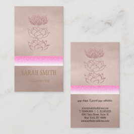 Cartão De Visita Rosa-lótus moderno