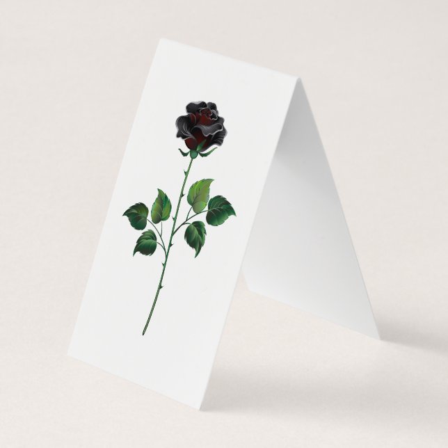 Cartão De Visita Rosa preto (Verso)
