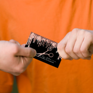 Cartão De Visita Rosa Preto