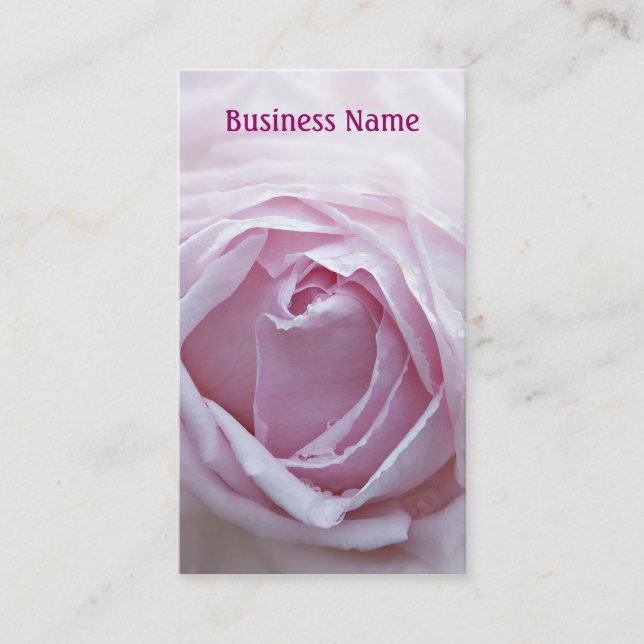 Cartão De Visita Rosa rosa (Frente)