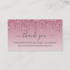 Cartão De Visita Rosa Rosa Rosa Rosa Dourada Faux Lealdade Literári