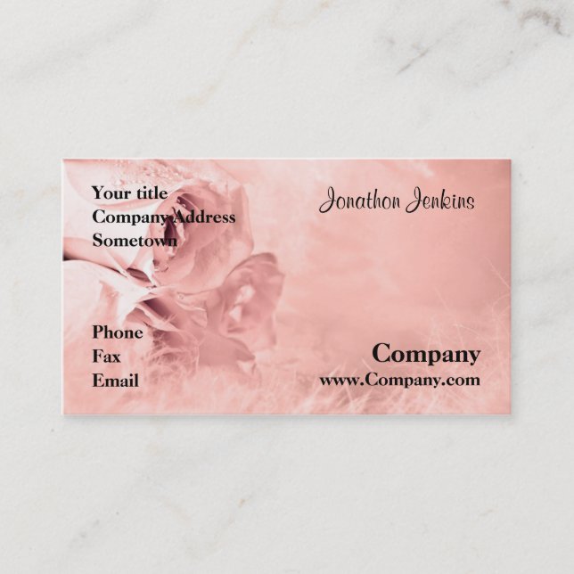 Cartão De Visita Rosas (Frente)