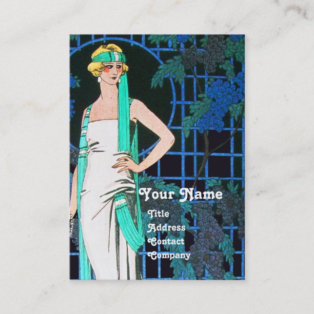 CARTÃO DE VISITA ROSAS À NOITE, BEAUTY FASHION FABRICAM ARTISTA (Frente)