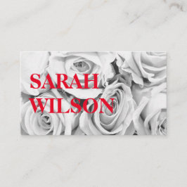 Cartão De Visita rosas cor-de-rosa buquê de cacho, fundo