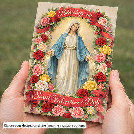 Cartão De Visita Rosas do Dia dos Namorados da Mãe Maria Bendita