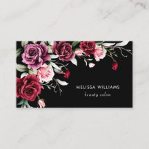 Rosas em Aquarela Fundo Preto