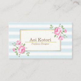 Cartão De Visita Rosas Florais Clássicos