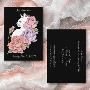 Cartão De Visita Rosas rosa-Lavanda de pêssego brancas