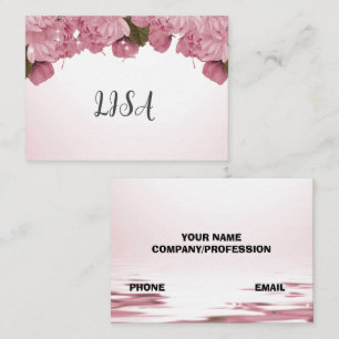 Cartão De Visita Rosas rosa modernas