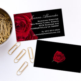 Cartão De Visita Rosas vermelhas