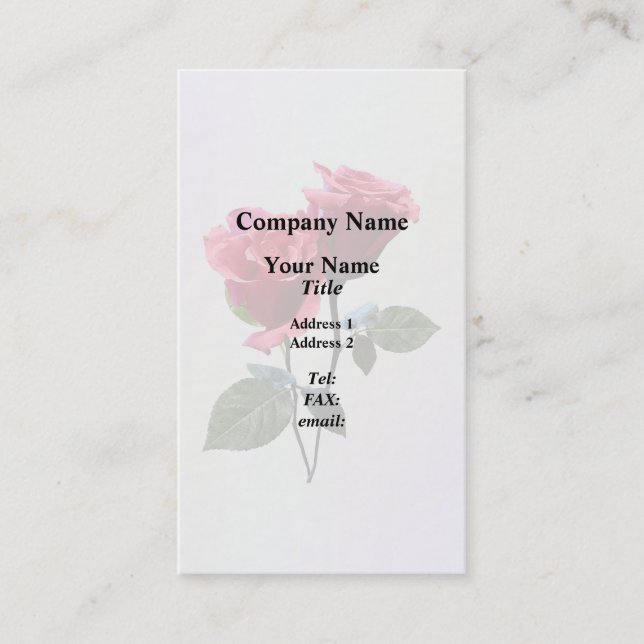 Cartão De Visita Rose Couple (Frente)
