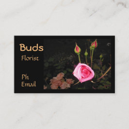Cartão De Visita Rosebud Atmosférico >Cartões Floristas Profissiona