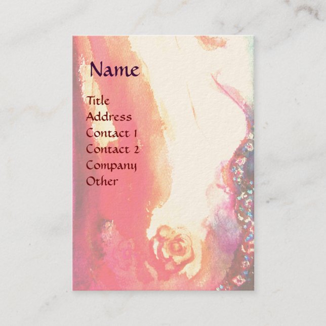 Cartão De Visita ROSINA, Salão de Cabelo de Bela, Spa, Artista de M (Frente)