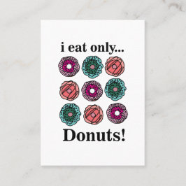 Cartão De Visita Rosquinha I Coma Somente Rosquinha