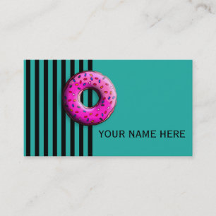 Cartão De Visita Rosquinha pálida com aspersores coloridos + suas i