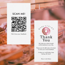 Rosquinha Rosa Rústica Deixe uma Avaliação QR Code