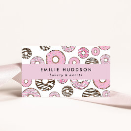 Cartão De Visita Rosquinhas rosa, Rosquinhas brancas, Compro de bol