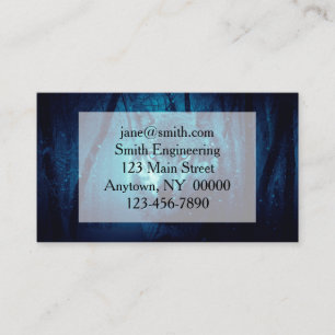 Cartão De Visita Rosto de lobo na floresta de fantasia escura