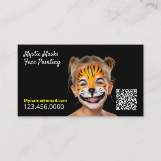 Cartão De Visita Rosto de pintura QR