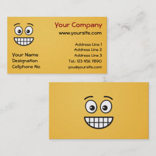 Cartão De Visita Rosto de ressonância com olhos abertos