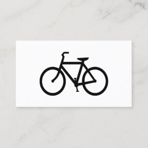 Cartão De Visita Rota de Bicicleta Preta