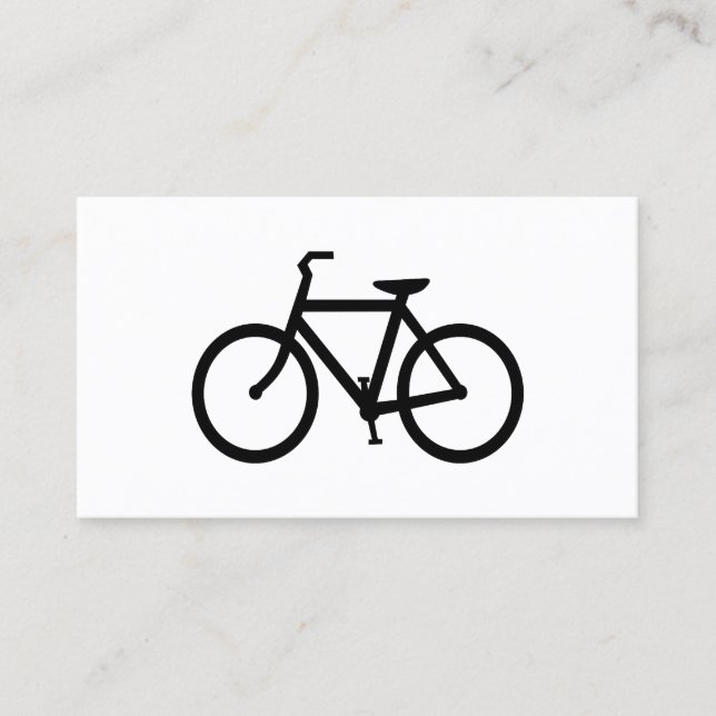 Cartão De Visita Rota de Bicicleta Preta (Frente)