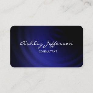 Cartão De Visita Roteiro à moda profissional azul da noite na moda