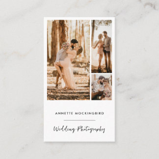 Cartão De Visita Roteiro de Fotografia de Casamento com Colagem de 