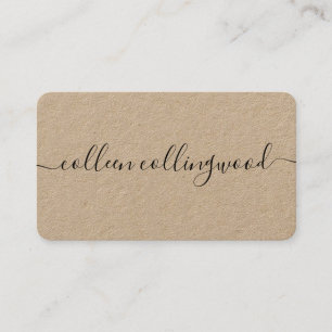 Cartão De Visita Roteiro manuscrito de papel do Professional Modern