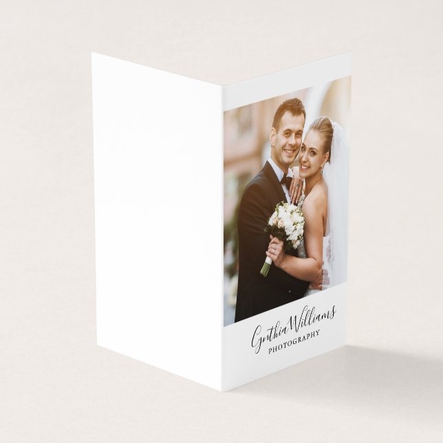 Cartão De Visita Roteiro que rotula a fotografia moderna (Exterior)