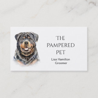Cartão De Visita Rottweiler Pet Groomer/Vet/Sitters